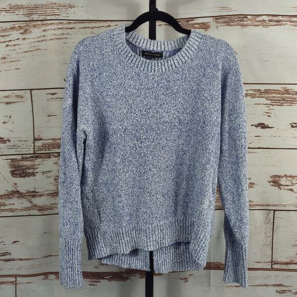 Banana Republic Marled Cutout-Back Pullover Sweater Blue Size Large - Picture 1 of 7